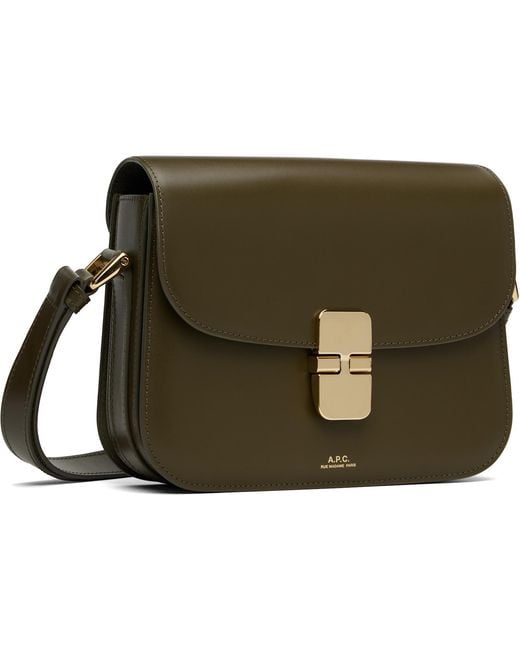 A.P.C. Green Khaki Grace Small Bag