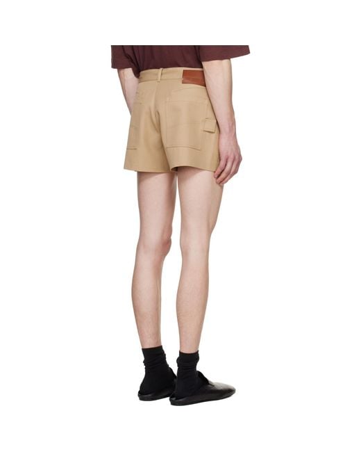 Louis-Gabriel Nouchi Natural Suit Wool Shorts for men