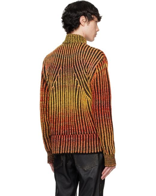 【関税込み】Diesel オレンジ K-Oakland-Zip セーター Orange K-Oakland-Zip Sweater by Diesel on Sale