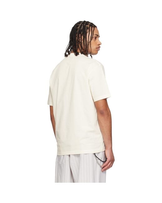 Y-3 White Off- Regular Short Sleeve T-Shirt for men
