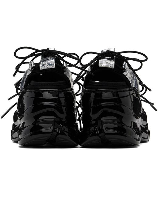 Baskets argenté et noir à semelle crantée Simone Rocha en coloris Black