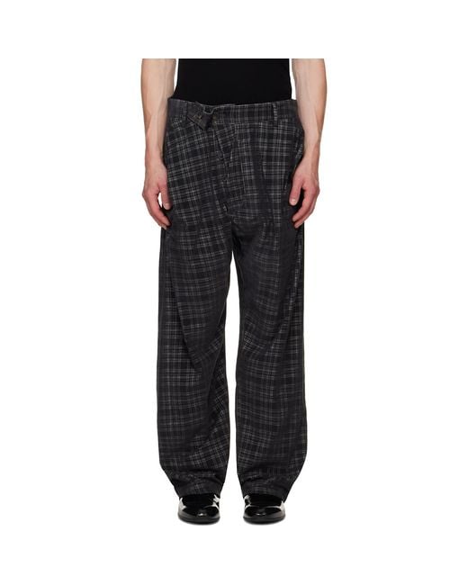 Vivienne Westwood Black Straight Drunken Trousers for men