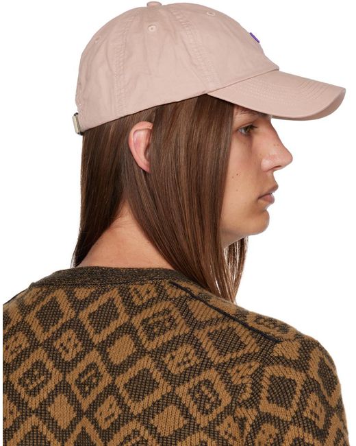Acne Brown Beige Micro Patch Cap for men