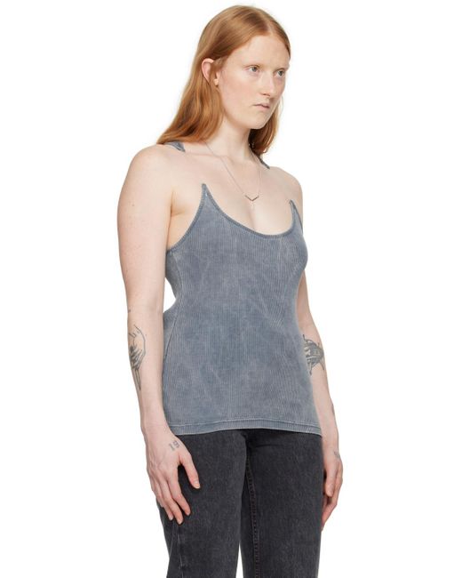 Y. Project Black Blue Invisible Strap Tank Top