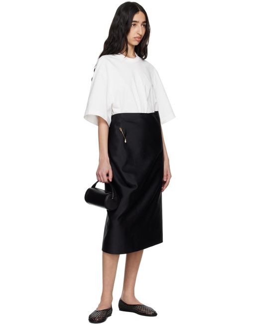 【関税込み】Carven ブラック レイヤード ミディアムスカート Carven ブラック レイヤード ミディアムスカート ブラック | Lyst