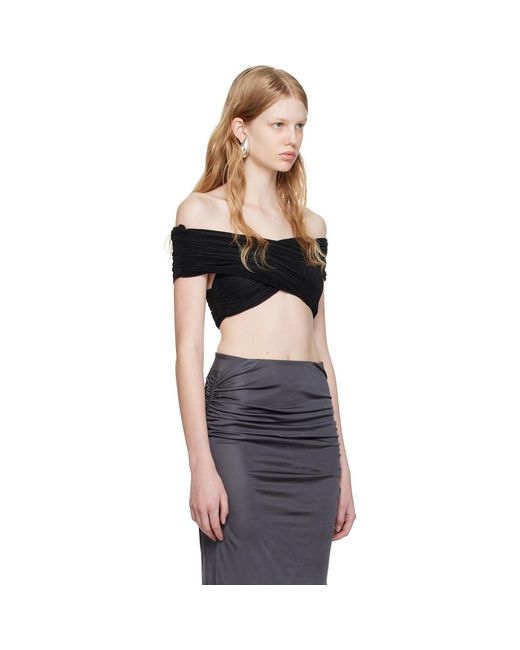 Atlein Black Pleated Camisole
