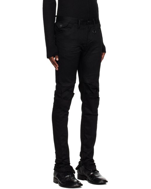 Julius Black Zip Jeans for men