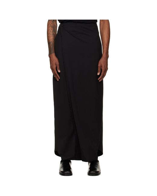 Kiko Kostadinov Black Cursus Drape Trousers for men