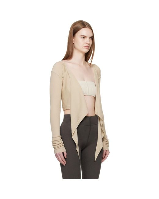 Rick Owens Black Temple Crop Wrap Top