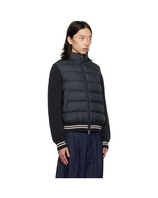 Moncler Black Padded Cotton Down Jacket for men