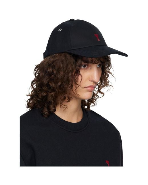 AMI Blue Cotton Ami De Coeur Embroidery Cap
