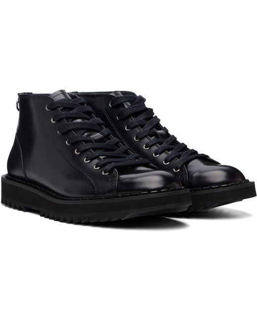 George Cox Black Ripple Monkey Boots for men