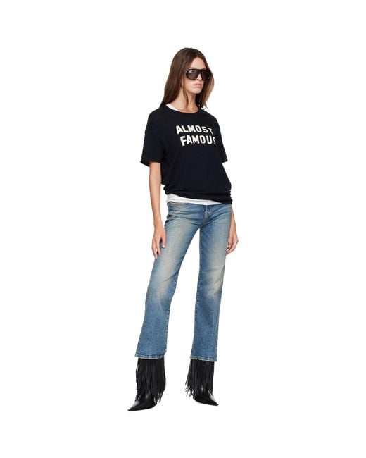 R13 Blue Joan Cropped Flare Jeans
