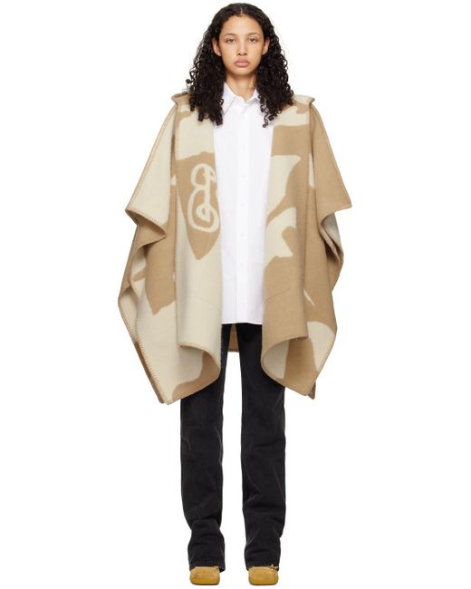 Burberry Black Beige Ekd Blanket Coat