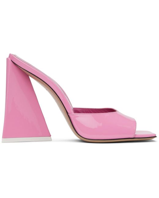 The Attico Black Pink Devon Mules