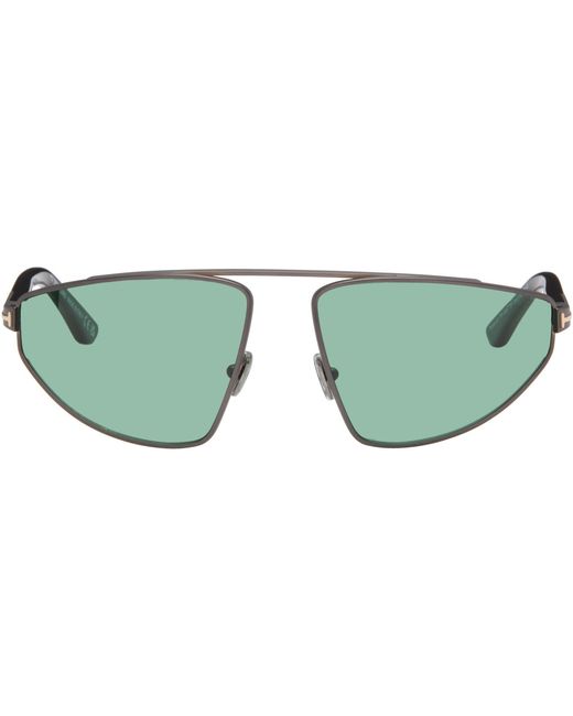 Tom Ford Green Gunmetal Parker Sunglasses for men