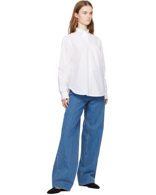 Totême  ホワイト ピンストライプ シャツ White