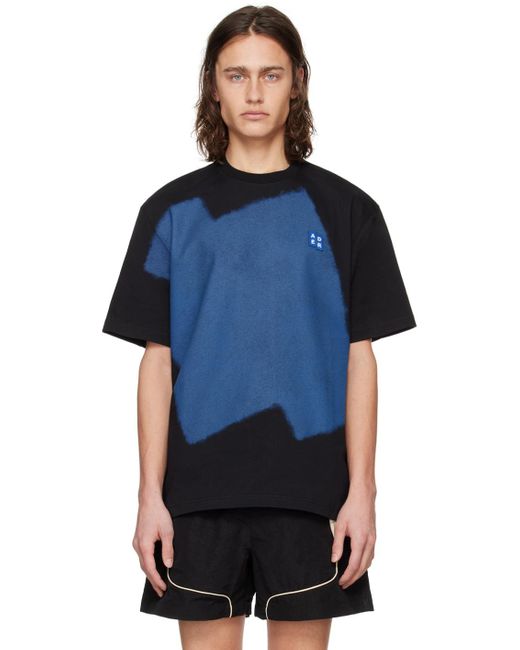 メンズ Adererror Significantコレクション ロゴパッチ Tシャツ Blue