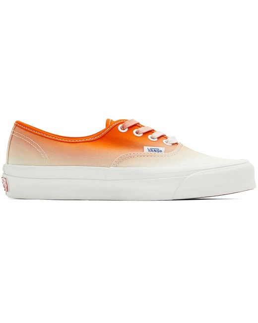 Vans Orange & White Og Authentic L Sneakers for Men Lyst UK