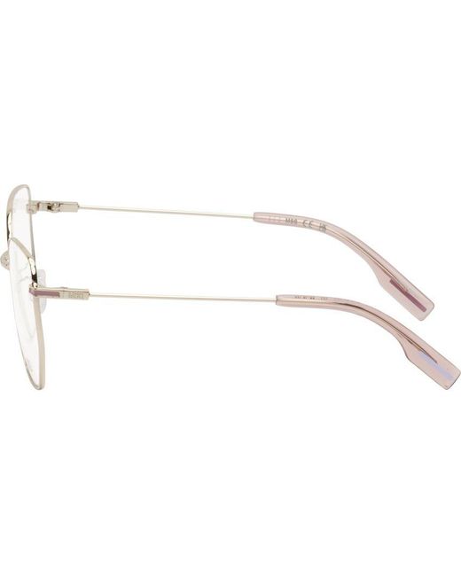 McQ Alexander McQueen Black Mcq Gold & Pink Cat-eye Glasses