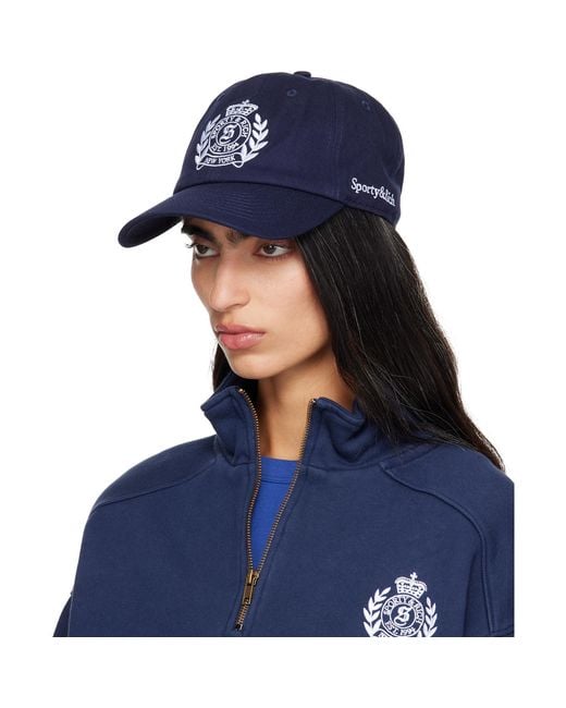 Sporty & Rich Blue Ny Crest Hat