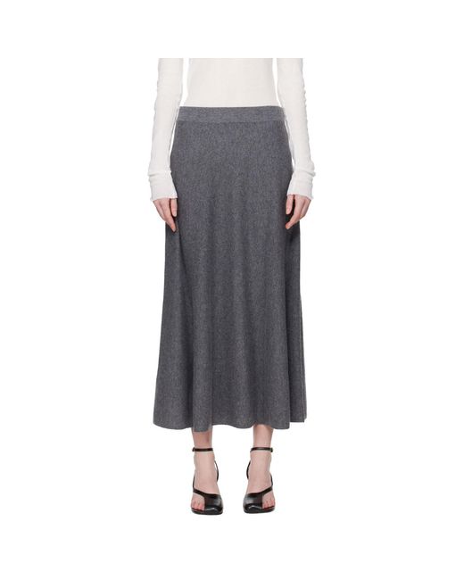 Lisa Yang Black Torie Midi Skirt