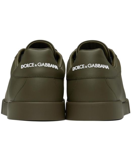 Dolce & Gabbana Black Dolce&gabbana Khaki Portofino Sneakers for men