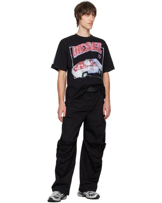 【DIESEL】ディーセル　P-ARNE TROUSERS カーゴ パンツ メンズ DIESEL P-arne-a カーゴパンツ ブラック | Lyst