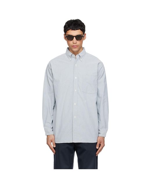 Nanamica Gray Button Down Wind Shirt for men