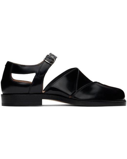 Maison Margiela Black Tabi Leather Sandals