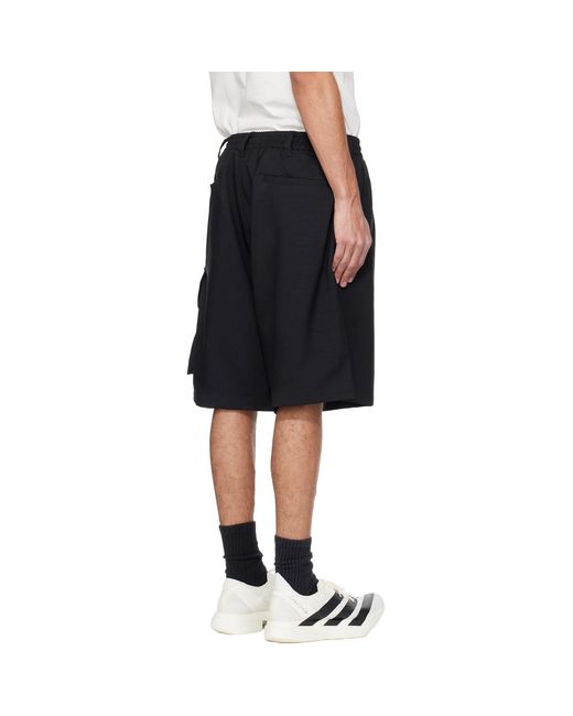 Y-3 Black Sport Uniform Cargo Shorts for men