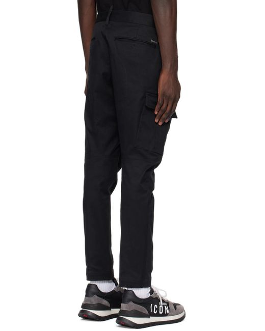 DSquared² Black Sexy Cargo Pants for men