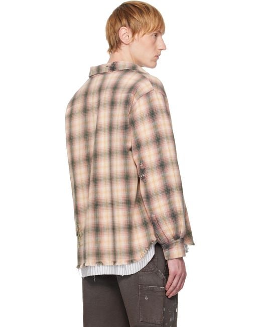 PALY Natural 'Dockweiler' Flannel Overshirt for men