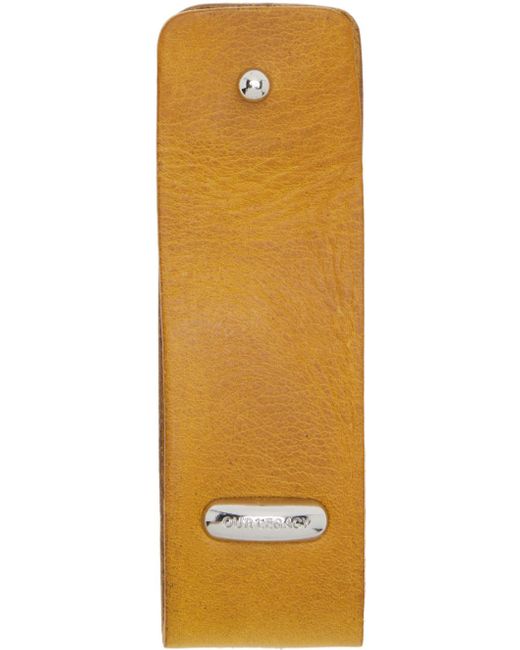 Our Legacy Orange Tan Pierced Keychain for men
