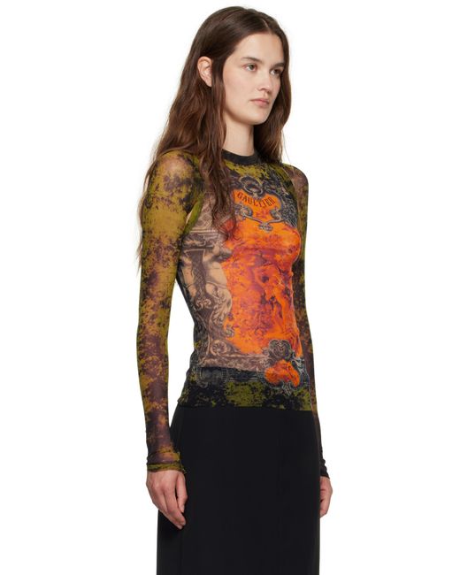 Haut De Style Boléro À Imprimé Médaillon Jean Paul Gaultier en coloris Black