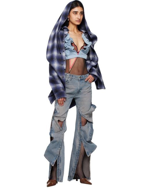 Y. Project Blue Hook-Eye Jeans
