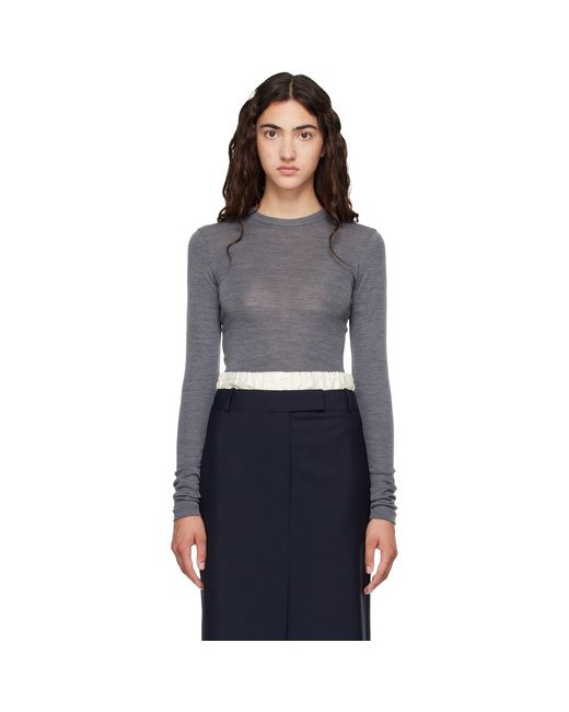 Rohe Blue Fine Merino Long Sleeve T-Shirt