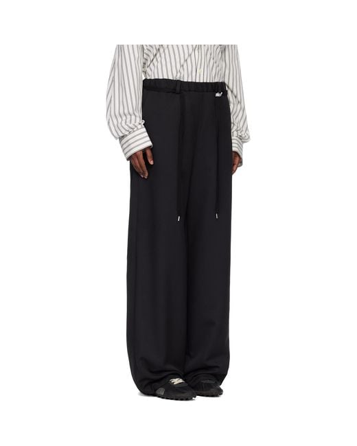 Maison Mihara Yasuhiro Black Wool-Like Easy Trousers