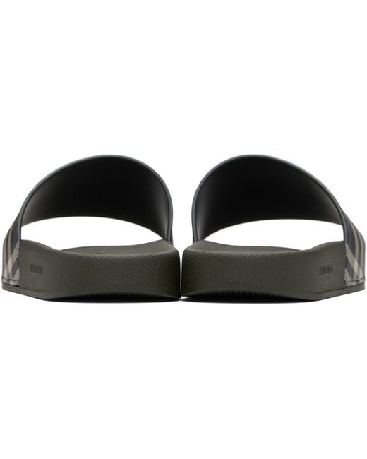 Burberry Black Check Slides for men