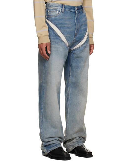Y. Project Blue Cutout Jeans for men