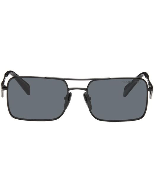メンズ Prada スクエアサングラス Black