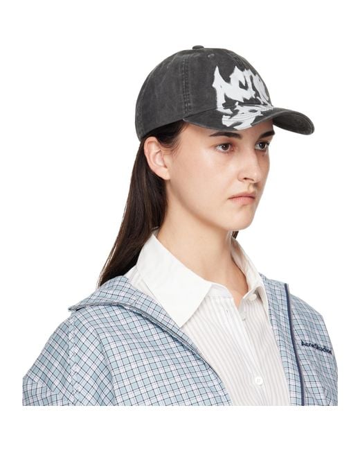 Acne Blue Gothic Logo Cap