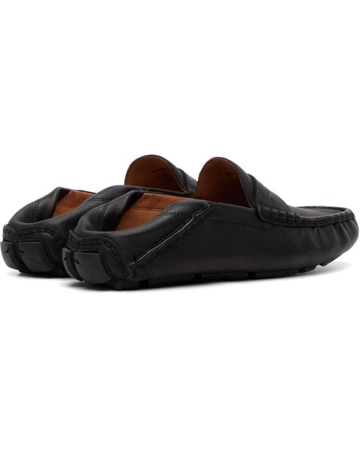 Polo Ralph Lauren Black Anders Leather Driver Loafers for men