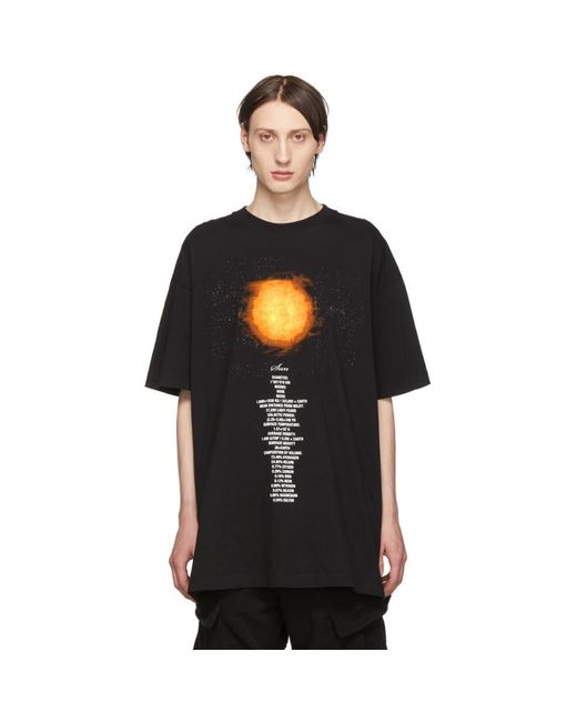 Vetements Black Sun Planet Number T-shirt for men