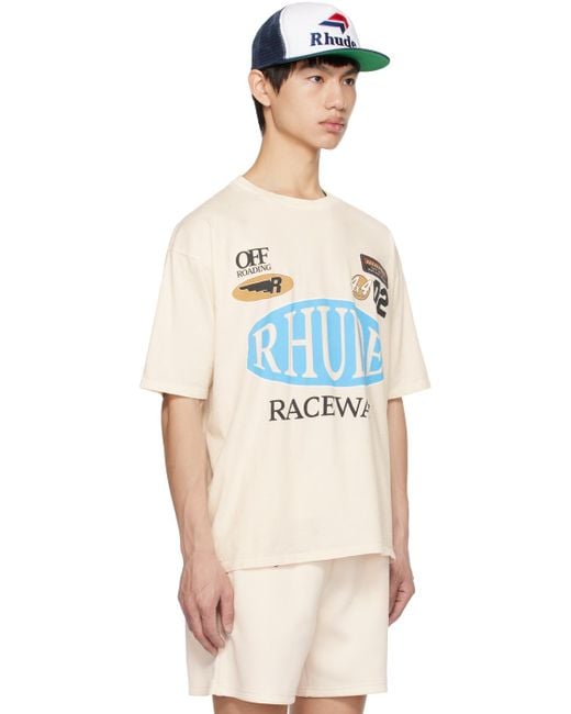 Rhude Multicolor Ssense Exclusive Off-white Raceway Tee T-shirt for men