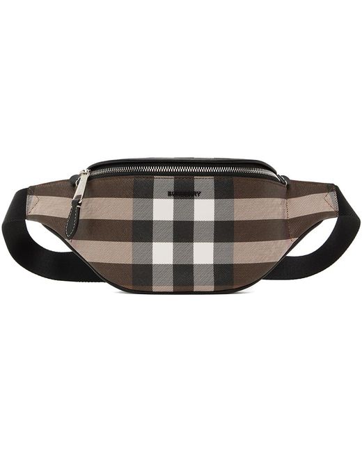 Burberry Black Brown Mini Cason Belt Bag for men