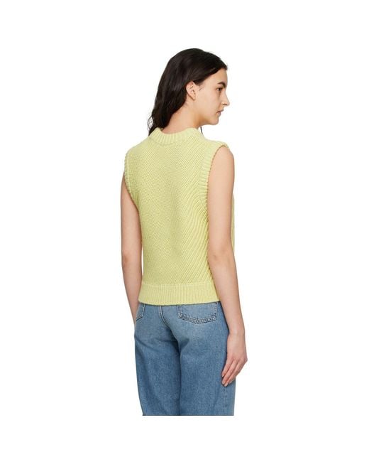 House of Dagmar Yellow Mouliné Vest