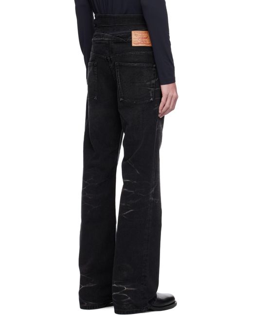 Y. Project Black Wrap Belt Jeans for men
