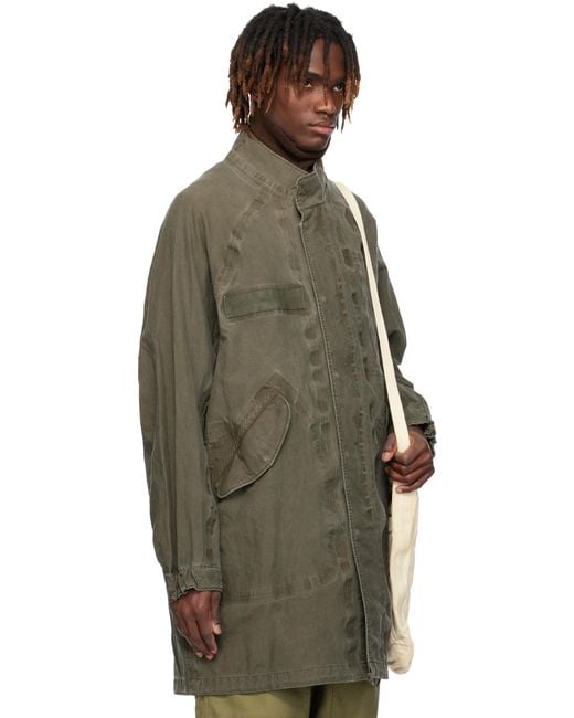 Visvim Green Khaki Six-Five Fishtail Parka for men