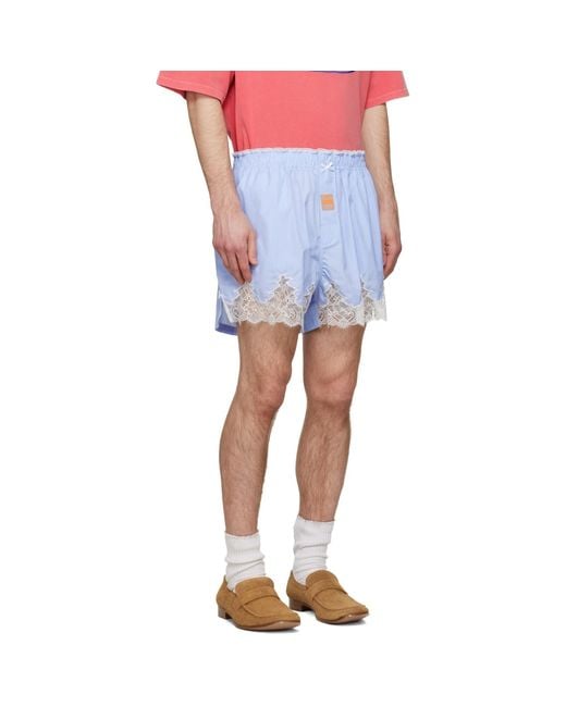 Martine Rose Blue 'French Knickers' Shorts for men